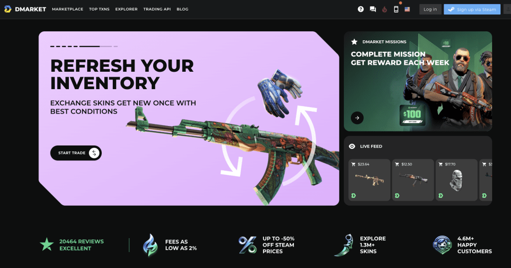 dmarket homepage
