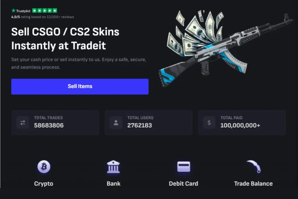 – CS2 Guide Withdrawals and fees tradeit.gg